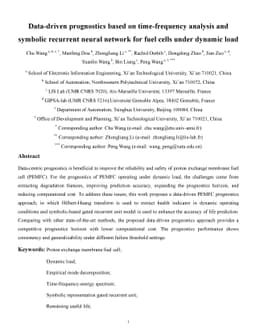 Data-driven prognostics based on time-frequency analysis and symbolic
  recurrent neural network for fuel cells under dynamic load