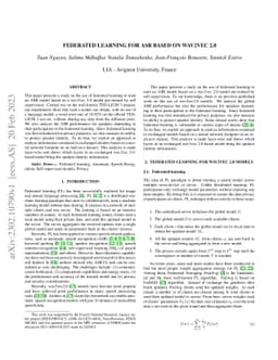 Federated Learning for ASR based on Wav2vec 2.0