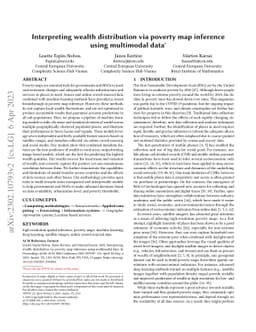 Interpreting wealth distribution via poverty map inference using
  multimodal data