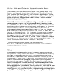 KG-Hub -- Building and Exchanging Biological Knowledge Graphs