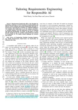 Tailoring Requirements Engineering for Responsible AI