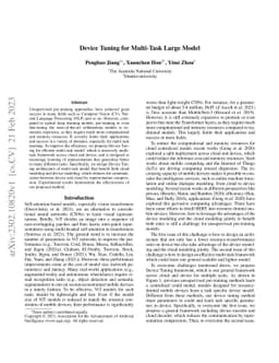 Device Tuning for Multi-Task Large Model