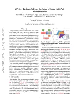 MP-Rec: Hardware-Software Co-Design to Enable Multi-Path Recommendation