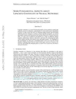Some Fundamental Aspects about Lipschitz Continuity of Neural Networks