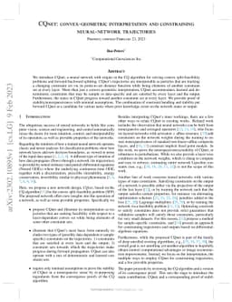CQnet: convex-geometric interpretation and constraining neural-network
  trajectories