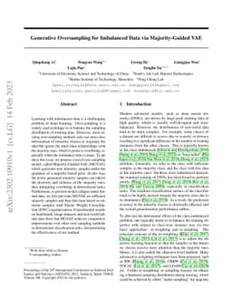 Generative Oversampling for Imbalanced Data via Majority-Guided VAE