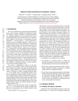 Balanced Audiovisual Dataset for Imbalance Analysis