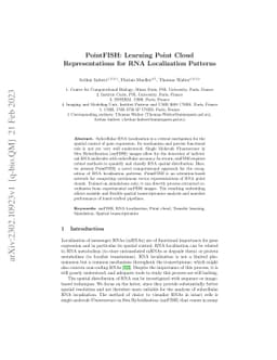 PointFISH -- learning point cloud representations for RNA localization
  patterns