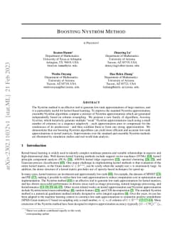 Boosting Nyström Method