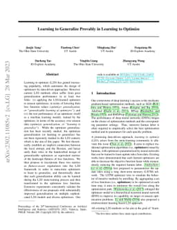 Learning to Generalize Provably in Learning to Optimize