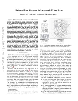 Balanced Line Coverage in Large-scale Urban Scene