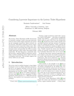 Considering Layerwise Importance in the Lottery Ticket Hypothesis