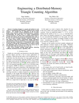 Engineering a Distributed-Memory Triangle Counting Algorithm