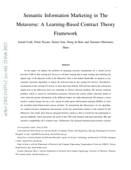 Semantic Information Marketing in The Metaverse: A Learning-Based
  Contract Theory Framework