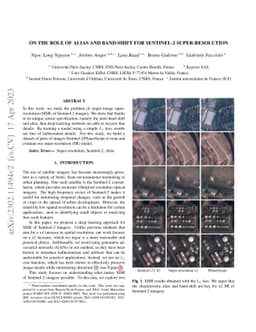 On The Role of Alias and Band-Shift for Sentinel-2 Super-Resolution