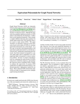 Equivariant Polynomials for Graph Neural Networks