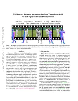 Vid2Avatar: 3D Avatar Reconstruction from Videos in the Wild via
  Self-supervised Scene Decomposition