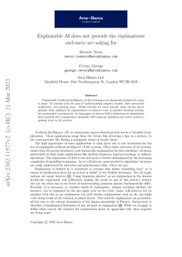 Explainable AI does not provide the explanations end-users are asking
  for