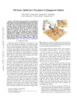 MVTrans: Multi-View Perception of Transparent Objects