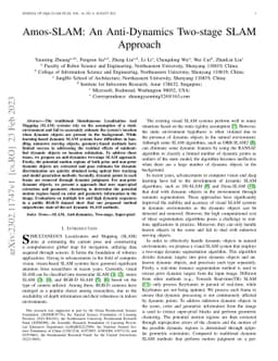 Amos-SLAM: An Anti-Dynamics Two-stage SLAM Approach