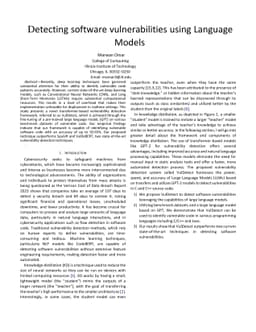 Detecting software vulnerabilities using Language Models