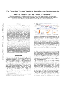 FiTs: Fine-grained Two-stage Training for Knowledge-aware Question
  Answering