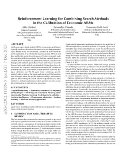Reinforcement Learning for Combining Search Methods in the Calibration
  of Economic ABMs
