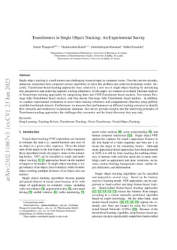 Transformers in Single Object Tracking: An Experimental Survey