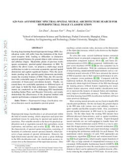 A2S-NAS: Asymmetric Spectral-Spatial Neural Architecture Search For
  Hyperspectral Image Classification