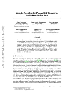 Adaptive Sampling for Probabilistic Forecasting under Distribution Shift
