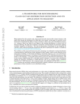A framework for benchmarking class-out-of-distribution detection and its
  application to ImageNet