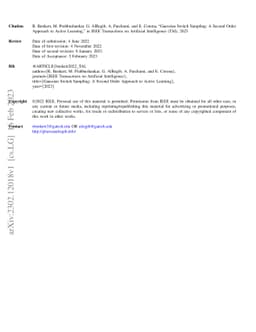 Gaussian Switch Sampling: A Second Order Approach to Active Learning