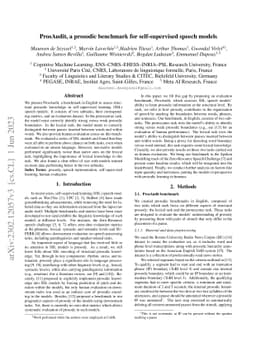 ProsAudit, a prosodic benchmark for self-supervised speech models