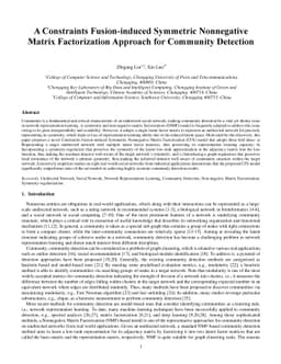 A Constraints Fusion-induced Symmetric Nonnegative Matrix Factorization
  Approach for Community Detection