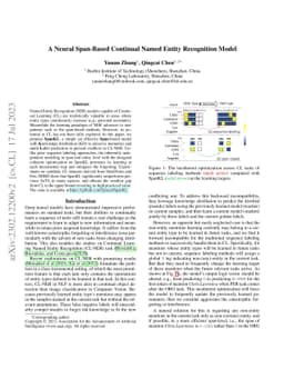 A Neural Span-Based Continual Named Entity Recognition Model