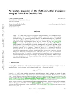 An Explicit Expansion of the Kullback-Leibler Divergence along its
  Fisher-Rao Gradient Flow