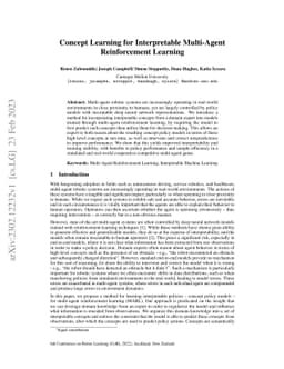 Concept Learning for Interpretable Multi-Agent Reinforcement Learning