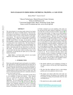Data leakage in cross-modal retrieval training: A case study
