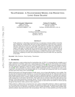TrafFormer: A Transformer Model for Predicting Long-term Traffic