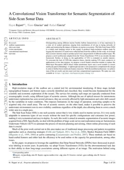 A Convolutional Vision Transformer for Semantic Segmentation of
  Side-Scan Sonar Data