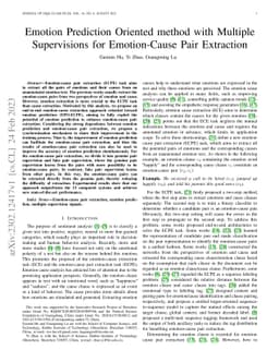 Emotion Prediction Oriented method with Multiple Supervisions for
  Emotion-Cause Pair Extraction