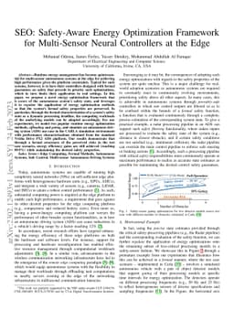 SEO: Safety-Aware Energy Optimization Framework for Multi-Sensor Neural
  Controllers at the Edge