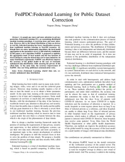 FedPDC:Federated Learning for Public Dataset Correction