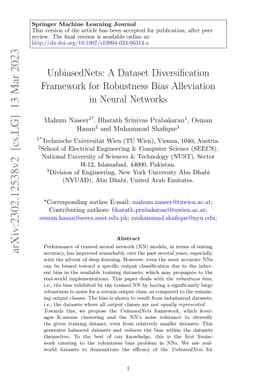 UnbiasedNets: A Dataset Diversification Framework for Robustness Bias
  Alleviation in Neural Networks