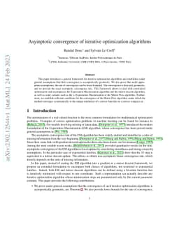 Asymptotic convergence of iterative optimization algorithms