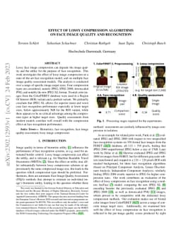 Effect of Lossy Compression Algorithms on Face Image Quality and
  Recognition