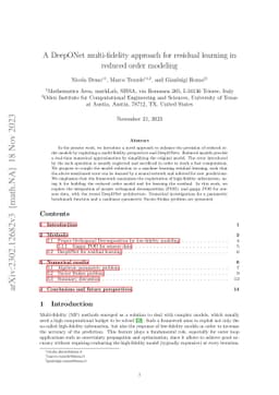A DeepONet multi-fidelity approach for residual learning in reduced
  order modeling