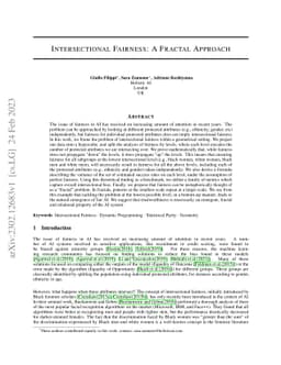 Intersectional Fairness: A Fractal Approach