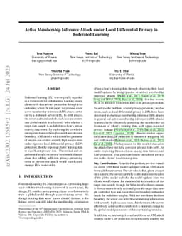 Active Membership Inference Attack under Local Differential Privacy in
  Federated Learning