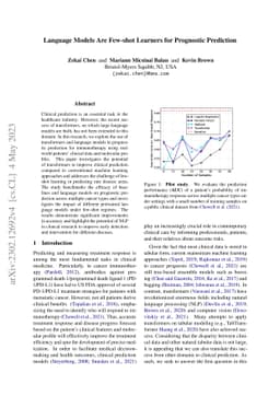 Language Models are Few-shot Learners for Prognostic Prediction